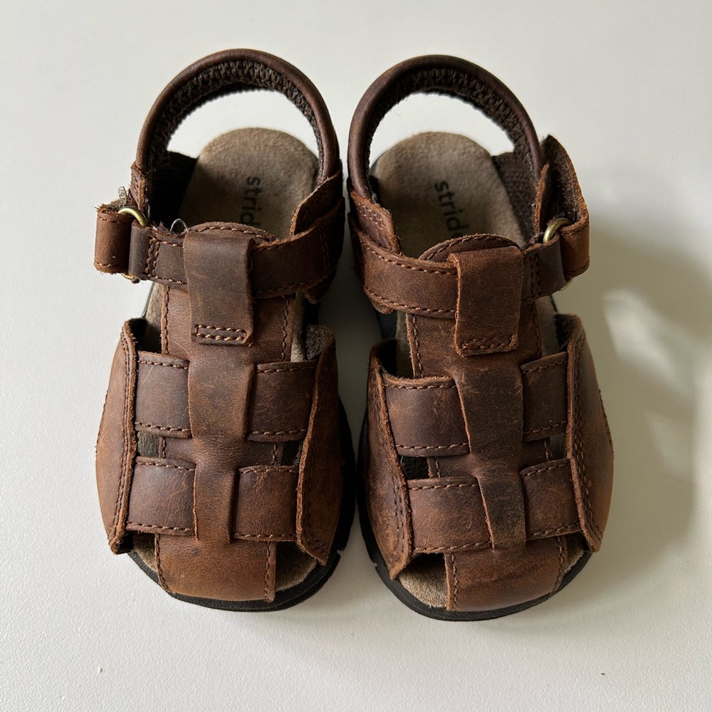 Stride Rite Brown Leather Fisherman Sandals